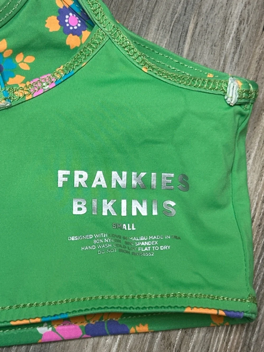 NWOT Frankie’s Bikinis Asymmetrical Bikini Top